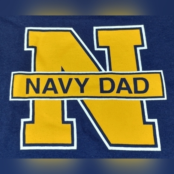 Vintage 90s Navy Dad Mens Small T-shirt USAF Made USA Tee Crew Navy MJ Soffe NEW - Picture 3 of 7